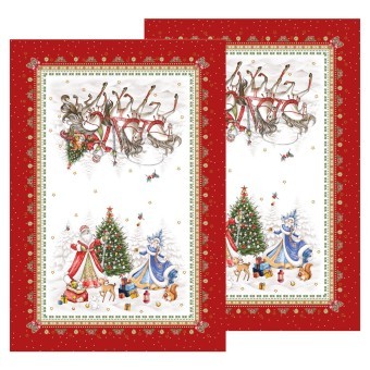 Набор полотенец из 2 шт "с новым годом ",40х60см, 100% хлопок,красный,твил, Lefard (850-763-6) Набор полотенец из 2 шт "с новым годом ",40х60см, 100% хлопок,красный,твил, Lefard (850-763-6)