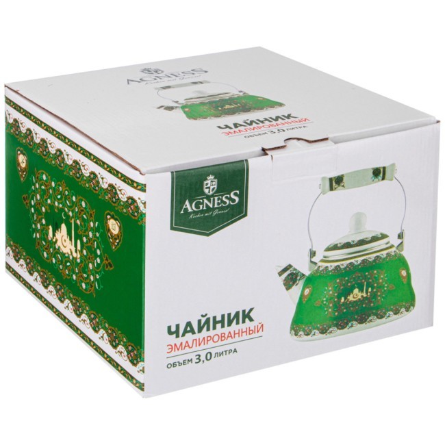 Чайник agness  эмалированный, серия сура, 3 л Agness (934-325) Чайник agness  эмалированный, серия сура, 3 л Agness (934-325)