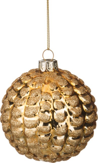 Декоративное изделие шар стеклянный диаметр=8 см. высота=9 см. цвет: золотой Dalian Hantai (D-862-108) 