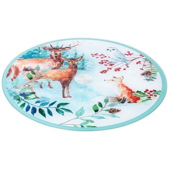 Тортовница вращающаяся "зимняя сказка" 32*2,5 см Agness (357-248) Тортовница вращающаяся "зимняя сказка" 32*2,5 см Agness (357-248)