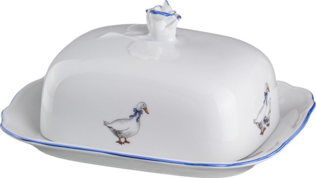 Масленка "гуси" 16,5*13 см. высота=8,5 см. DUBI (606-505)