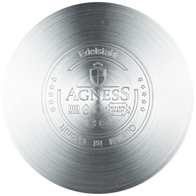 Кастрюля agness "classic" со стеклянной крышкой 4,3 л. 22x12,5 см Agness (914-228)