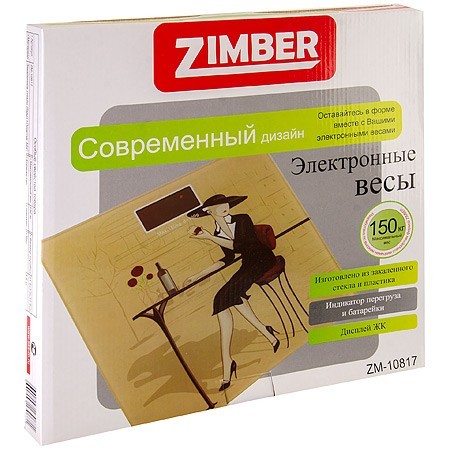 Эл. весы напольные 150 кг ZIMBER (10817)