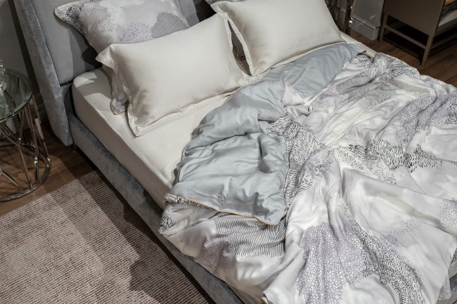 Пододеяльник Нувола принт тенсель серый 145*210 (TT-00011336)