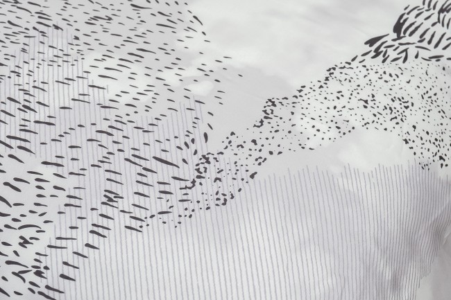 Пододеяльник Нувола принт тенсель серый 145*210 (TT-00011336)