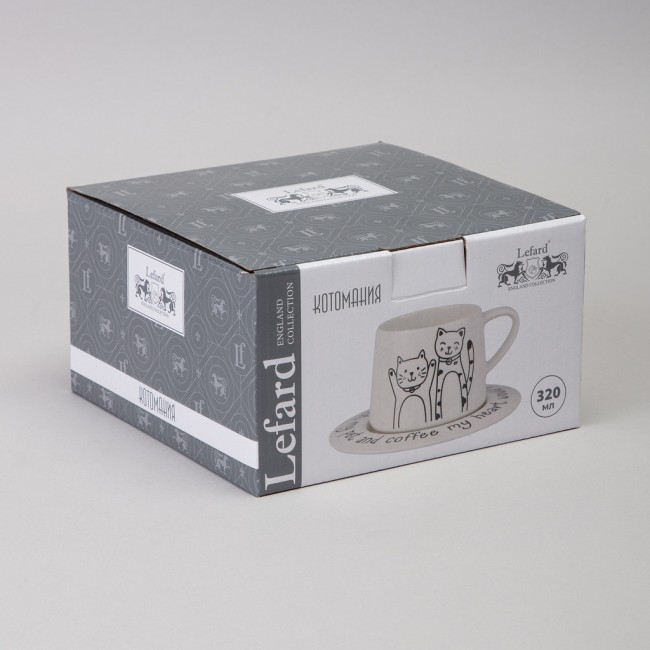 Чайный набор lefard на 1 персону "коты" цвет белый Lefard (756-474)