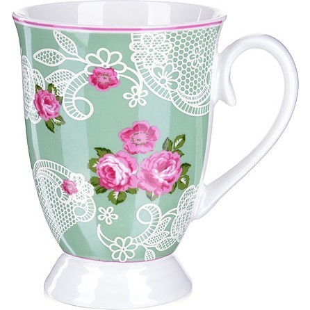 Кружка фарфоровая 300 мл Цветы LR (27883)
