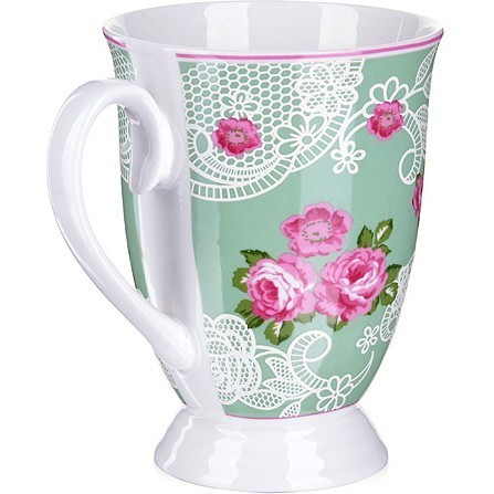 Кружка фарфоровая 300 мл Цветы LR (27883)