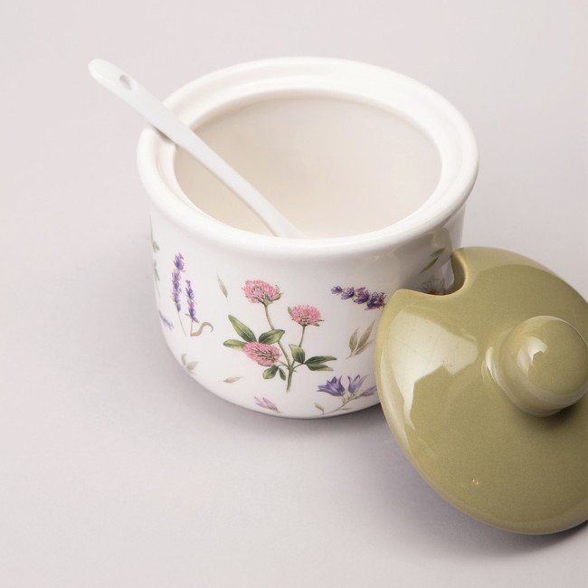 Сахарница с ложкой agness "flower story" 10*9,5 см 300 мл Agness (358-2186)