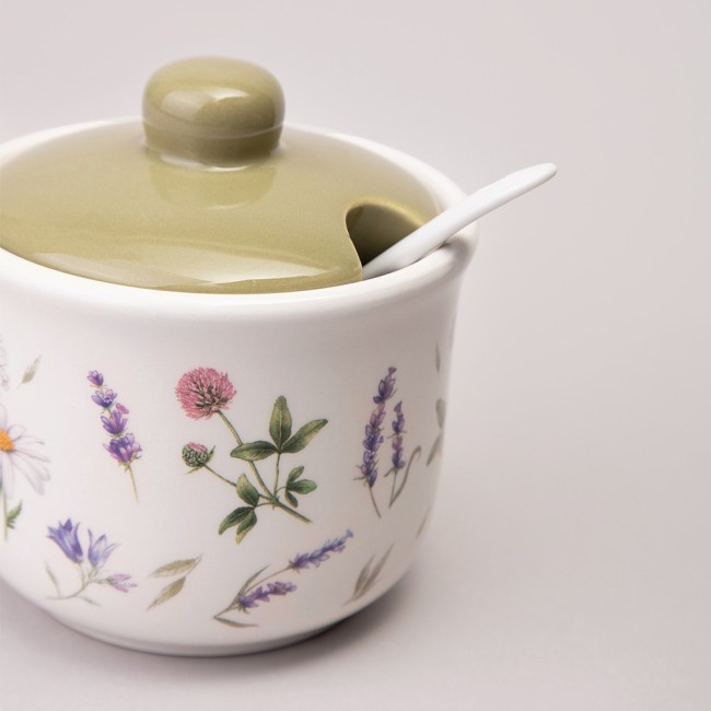 Сахарница с ложкой agness "flower story" 10*9,5 см 300 мл Agness (358-2186)