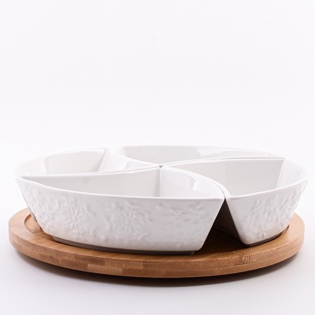 Менажница 4 секции с подставкой LR (60320) Менажница 4 секции с подставкой LR (60320)