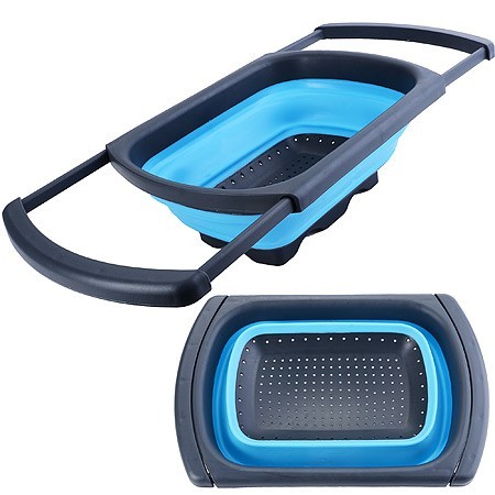 Дуршлаг с выдвиж. ручками, СИНИЙ.MB (31488-2) Дуршлаг с выдвиж. ручками, СИНИЙ.MB (31488-2)