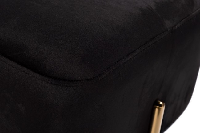 Банкетка велюр черный/золото 42*42*44см (TT-00007816)