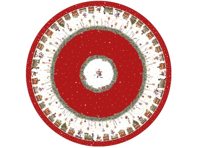Скатерть круглая  "щелкунчик" ,190см ,красный , 100%хлопок , твил Lefard (850-762-25)