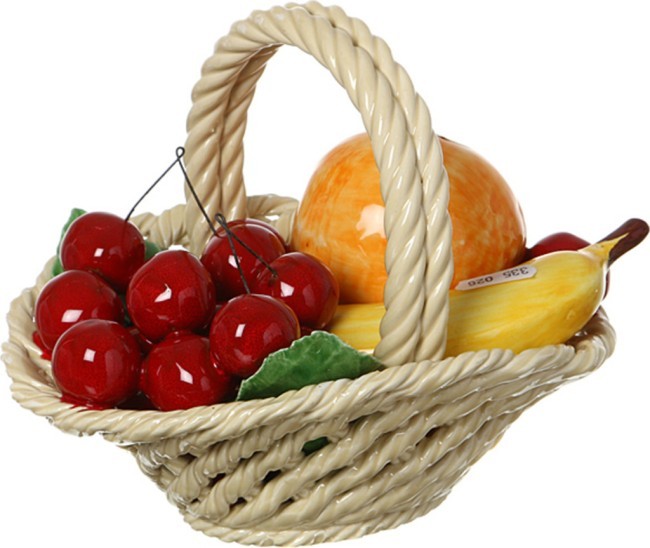 Изделие декоративное "корзина с фруктами" 20*16 см высота=16 см ORGIA (335-026) Изделие декоративное "корзина с фруктами" 20*16 см высота=16 см ORGIA (335-026)
