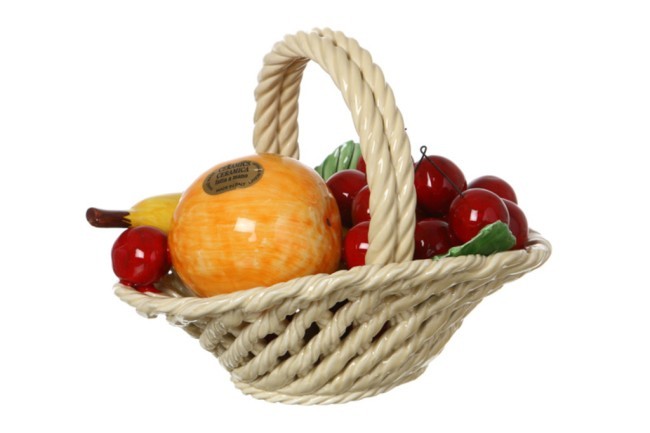 Изделие декоративное "корзина с фруктами" 20*16 см высота=16 см ORGIA (335-026) Изделие декоративное "корзина с фруктами" 20*16 см высота=16 см ORGIA (335-026)