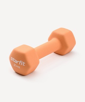 Гантель неопреновая STARFIT DB-201 2 кг, оранжевый пастель (998453) Гантель неопреновая STARFIT DB-201 2 кг, оранжевый пастель (998453)