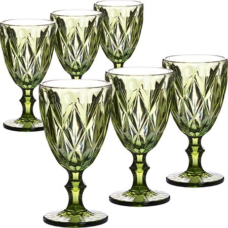 Набор бокалов 340 мл 6 шт зеленый LR (60428) Набор бокалов 340 мл 6 шт зеленый LR (60428)
