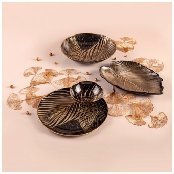 Блюдо глубокое "bohemia" black d=33см h=6.7 cm Bronco (336-105)