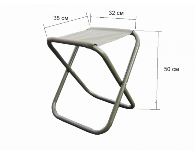 Стул складной большой без спинки Митек (9937)