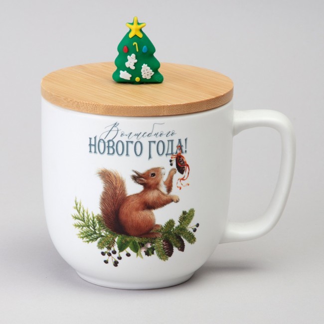 Кружка lefard winter story 390мл с бамбуковой крышкой мал.уп.=6шт Lefard (756-467)