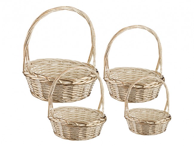 Набор корзин из 4-х шт. l: 39*13,5*42,  m:35x13x37, s:24*10,5*28 см, xs:24x10x28 Lefard (177-110)