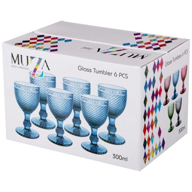 Набор бокалов для вина "гранат" 6шт. серия "muza color" 300мл. / в=17 см Lefard (781-156)