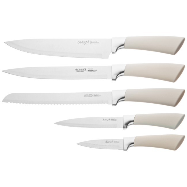 Набор ножей agness на пластиковой подставке, 6 предметов Agness (911-743)
