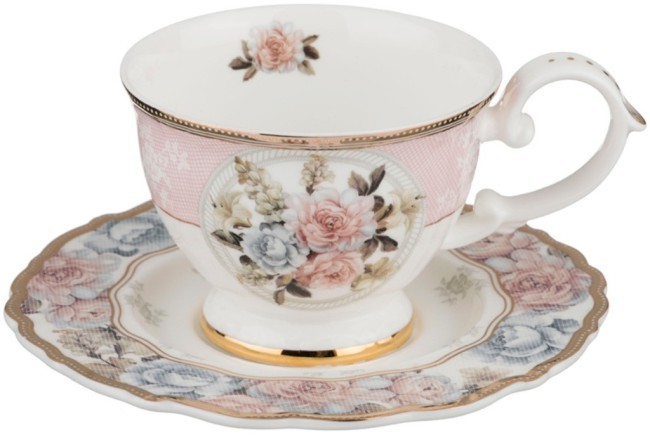 Чайный набор на 6 персон "пудровый шлейф" 12 пр. 230 мл. Lefard (586-322)