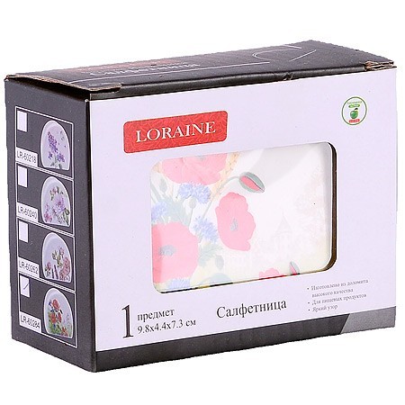 Салфетница на стол 9,5х4,4х7,1см Цветущие Маки доломит LR (60284) Салфетница на стол 9,5х4,4х7,1см Цветущие Маки доломит LR (60284)
