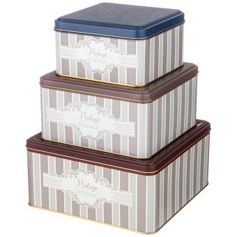 Набор емкостей для хранения "elegance" из 3-х штук,  1,9л/3,7л/5,8л Agness (949-070)