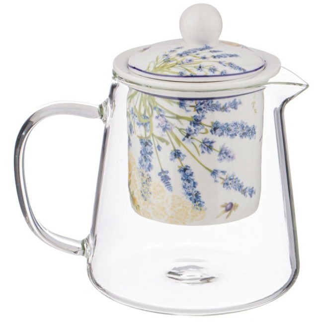 Чайник стеклянный с ситом lefard "прованс лимоны" 400 мл Lefard (104-840)