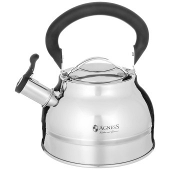 Чайник agness со свистком 2,7л, термоаккумулирующее дно, 304 сталь, индукция Agness (914-300) Чайник agness со свистком 2,7л, термоаккумулирующее дно, 304 сталь, индукция Agness (914-300)