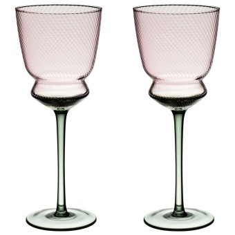 Набор бокалов для вина "twist & shine" green, 2 шт/380 мл Lefard (687-024)