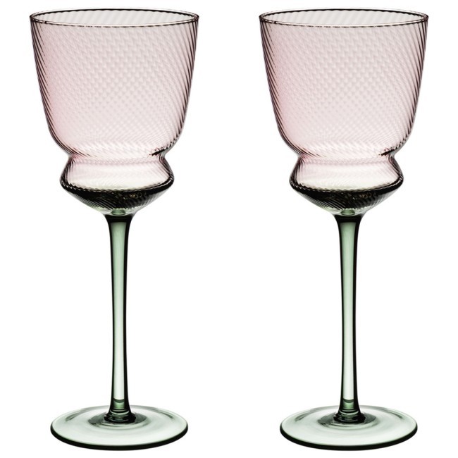 Набор бокалов для вина "twist & shine" green, 2 шт/380 мл Lefard (687-024)