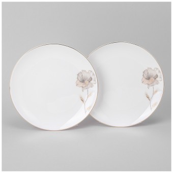 Набор тарелок закусочных lefard "inspiration" золотой цветок 2 шт. 20,5 см Lefard (422-121)
