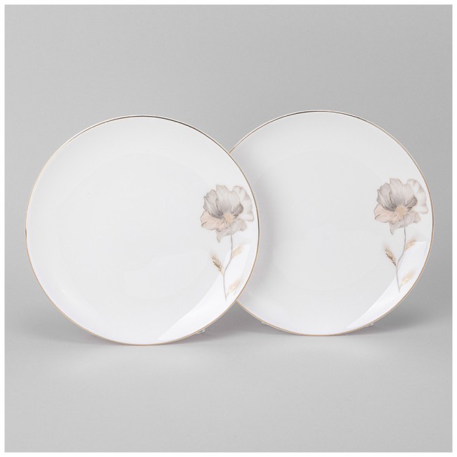 Набор тарелок закусочных lefard "inspiration" золотой цветок 2 шт. 20,5 см Lefard (422-121)