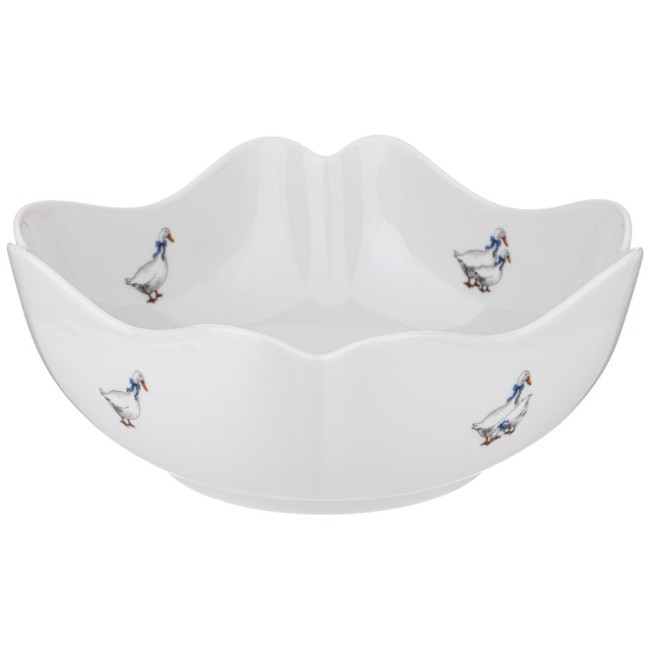 Салатник "гуси" 18,5*18,5 см. высота=8 см. DUBI (606-500)