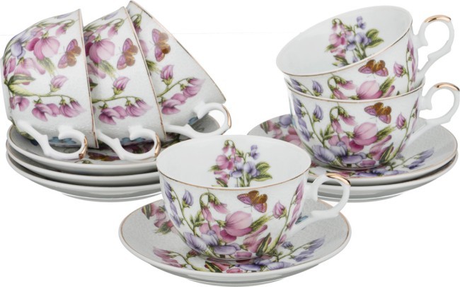 Чайный набор на 6 персон 12 пр. "весна" 250 мл Lefard (69-1647) Чайный набор на 6 персон 12 пр. "весна" 250 мл Lefard (69-1647)