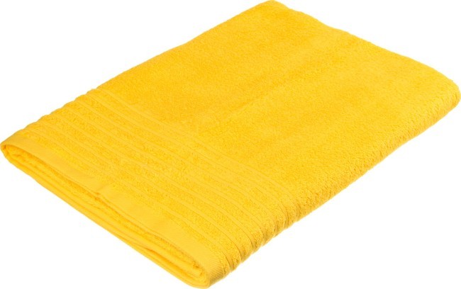 Полотенце 90*160 см, 100% хлопок, плотность 450 г/м2 цвет канареечный SANTALINO (982-045)
