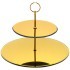 Блюдо сервировочное 2-х ярусное  "golden mirror" 19/30 см Agness (357-252)