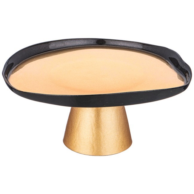Блюдо на ножке "bohemia" gold d=21см АКСАМ (339-449)