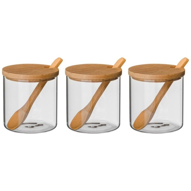 Набор емкости для сыпучих  agness "native", 10 предметов, диаметр  8 см, высота 8 см боросиликатное Agness (887-113)