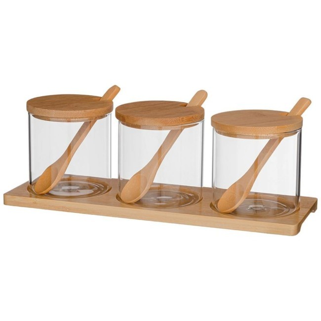 Набор емкости для сыпучих  agness "native", 10 предметов, диаметр  8 см, высота 8 см боросиликатное Agness (887-113)