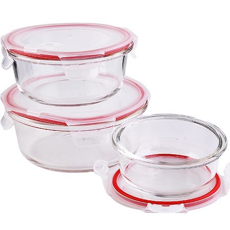 Набор контейнеров 0,4/0,65/0,95 стекло/пластик LR (31041) Набор контейнеров 0,4/0,65/0,95 стекло/пластик LR (31041)