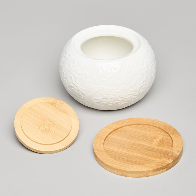 Сахарница lefard "muse" с дер.крышкой на дер.подставке 12*9,5 см 450 мл Lefard (587-207)