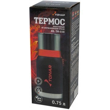 Термос Тонар 0,75 черный HS.TM-038 (67303) Термос Тонар 0,75 черный HS.TM-038 (67303)