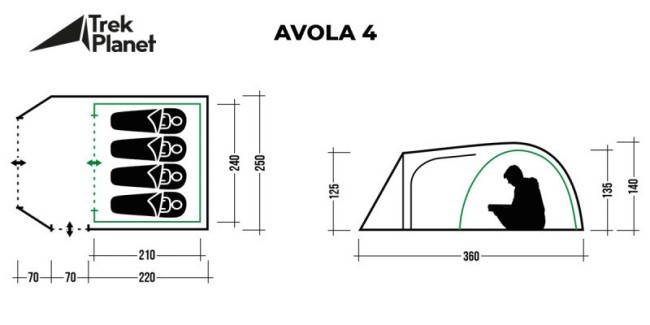 Палатка Trek Planet Avola 4 (70208) (64084) Палатка Trek Planet Avola 4 (70208) (64084)