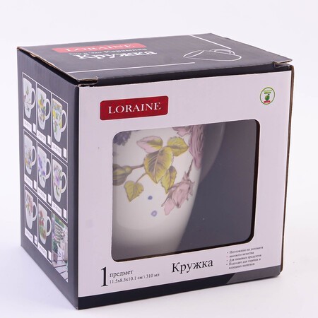Кружка 310мл Розовый сад доломит LR (60248) Кружка 310мл Розовый сад доломит LR (60248)