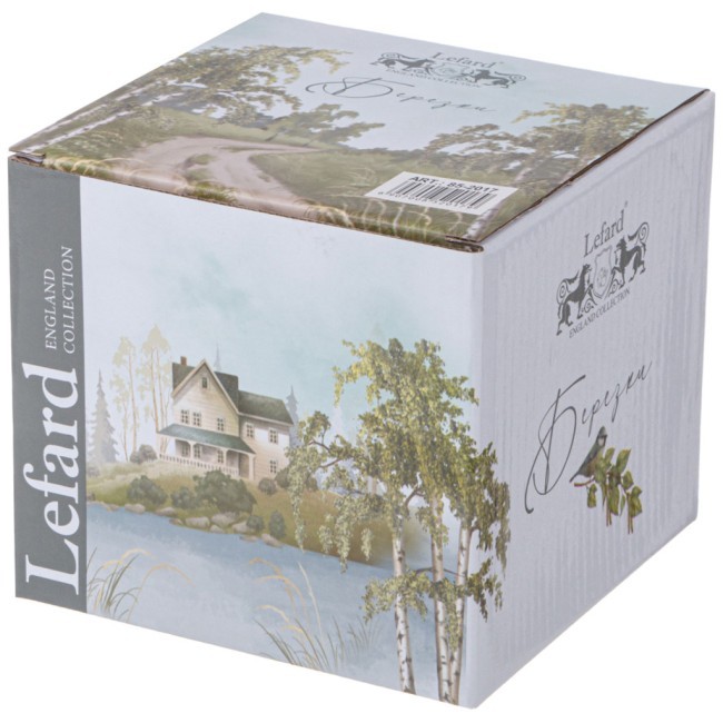 Кружка lefard "березки" 380 мл на дерев.подставке Lefard (85-2017)